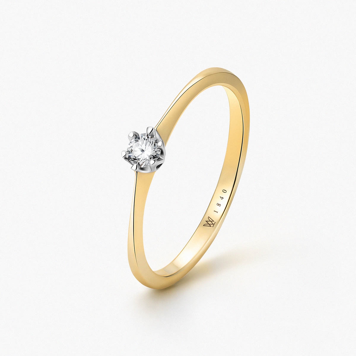 Pierścionek złoty zaręczynowy Jedyny