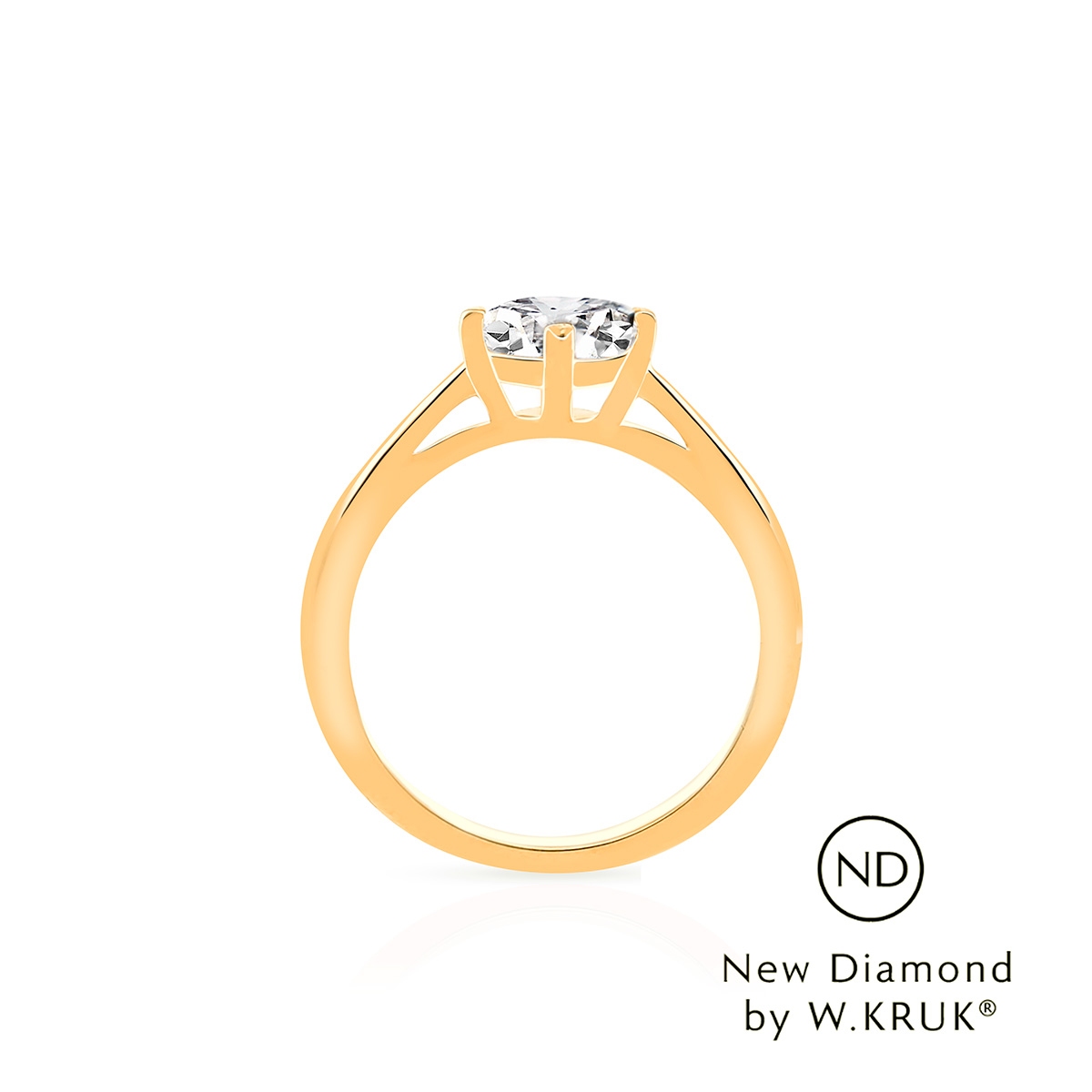 Pierścionek zaręczynowy złoty Doskonały