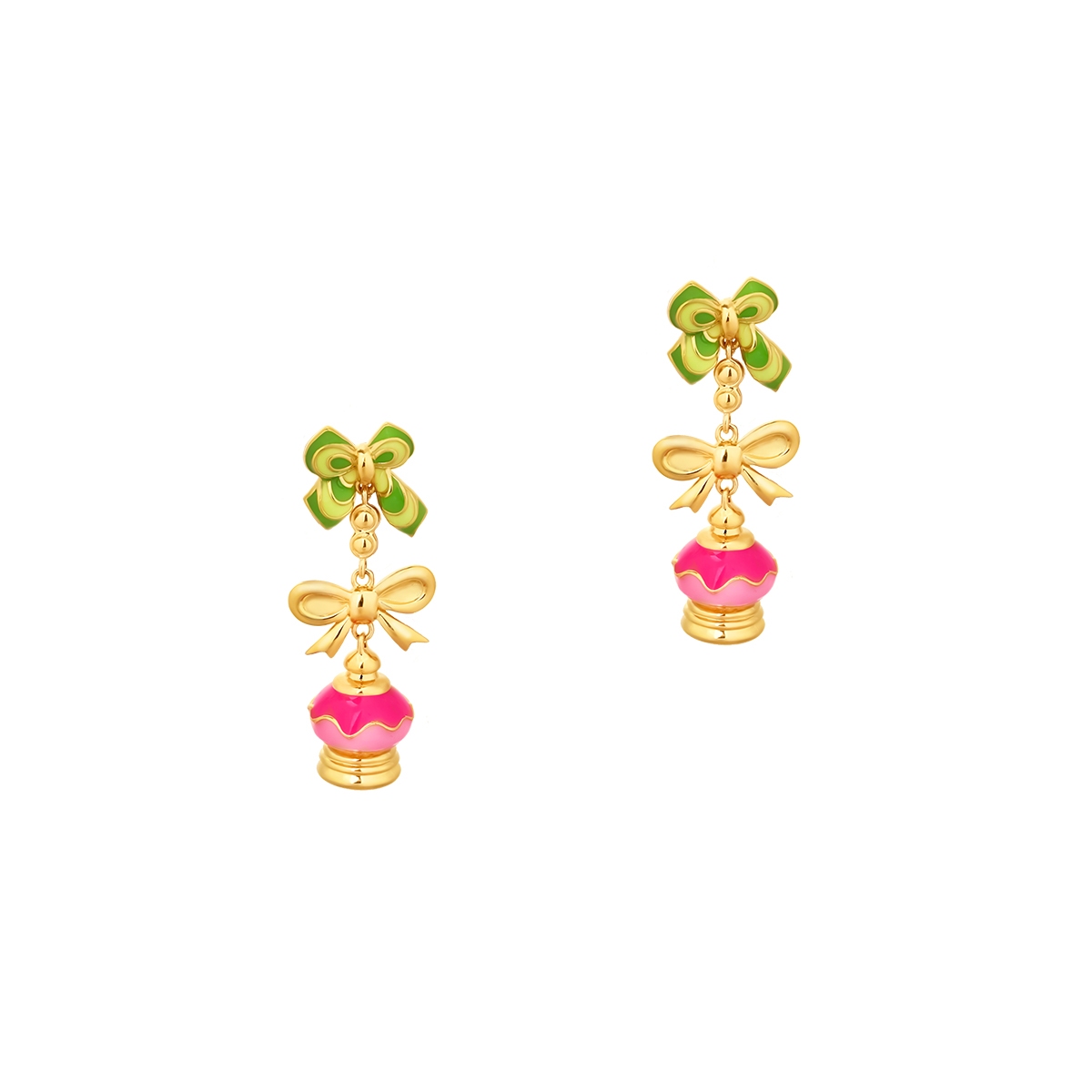 Kolczyki z kolorową emalią Wonderland