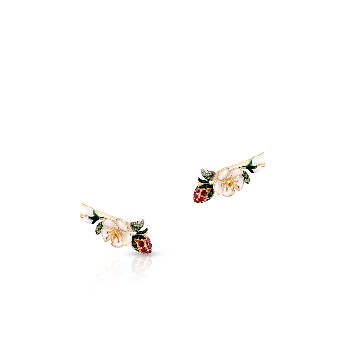 Kolczyki złote Kwiaty Nocy