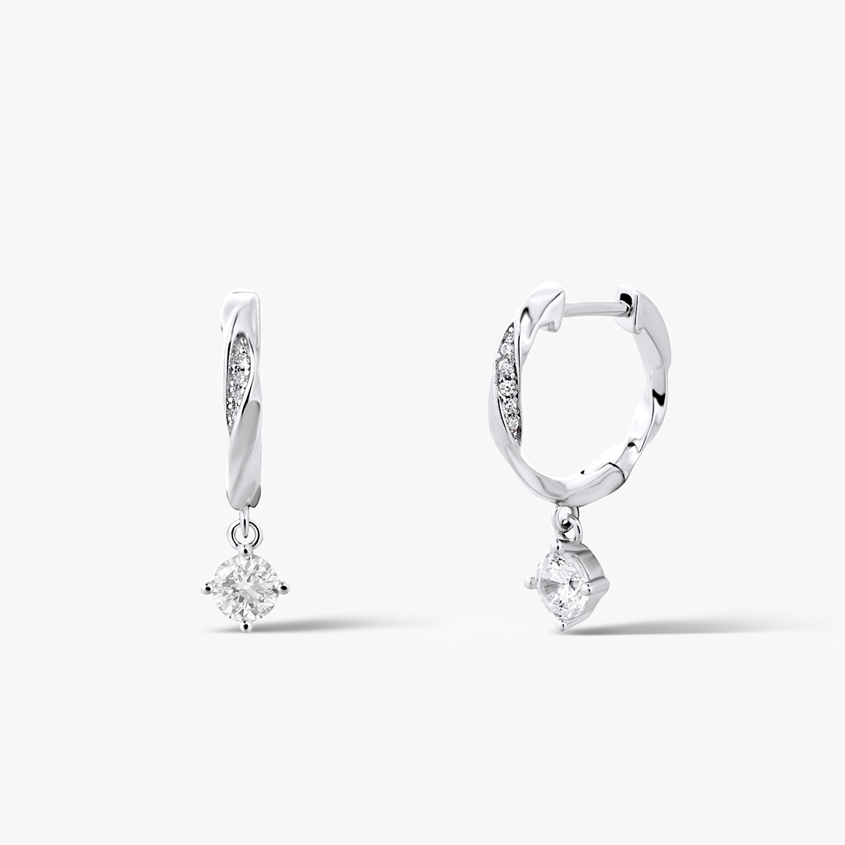 Kolczyki srebrne z cyrkoniami