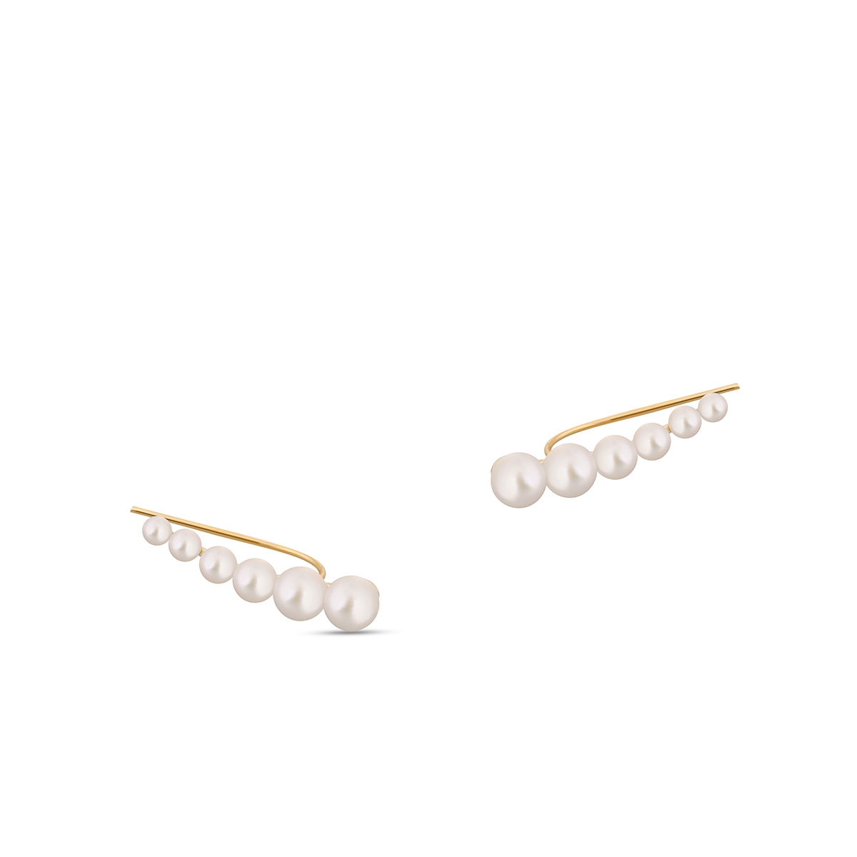 Kolczyki złote z perłami