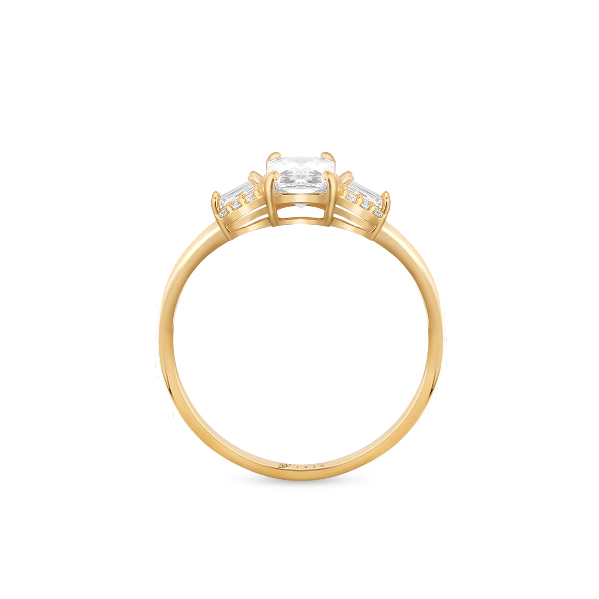 Pierścionek złoty z cyrkoniami