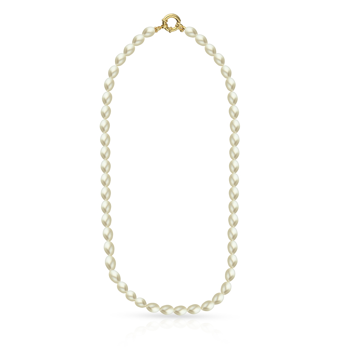 Naszyjnik srebrny pozłacany z perłami