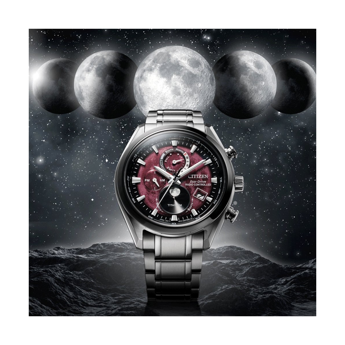 ZEGAREK CITIZEN TSUKI-YOMI RADIO CONTROLLED MOONPHASE