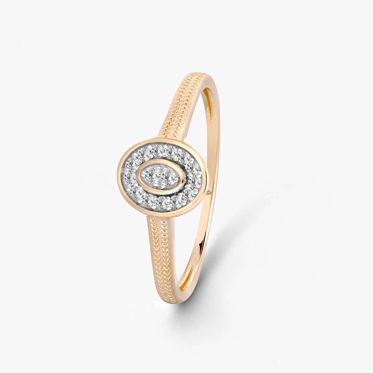 Pierścionek złoty z diamentami