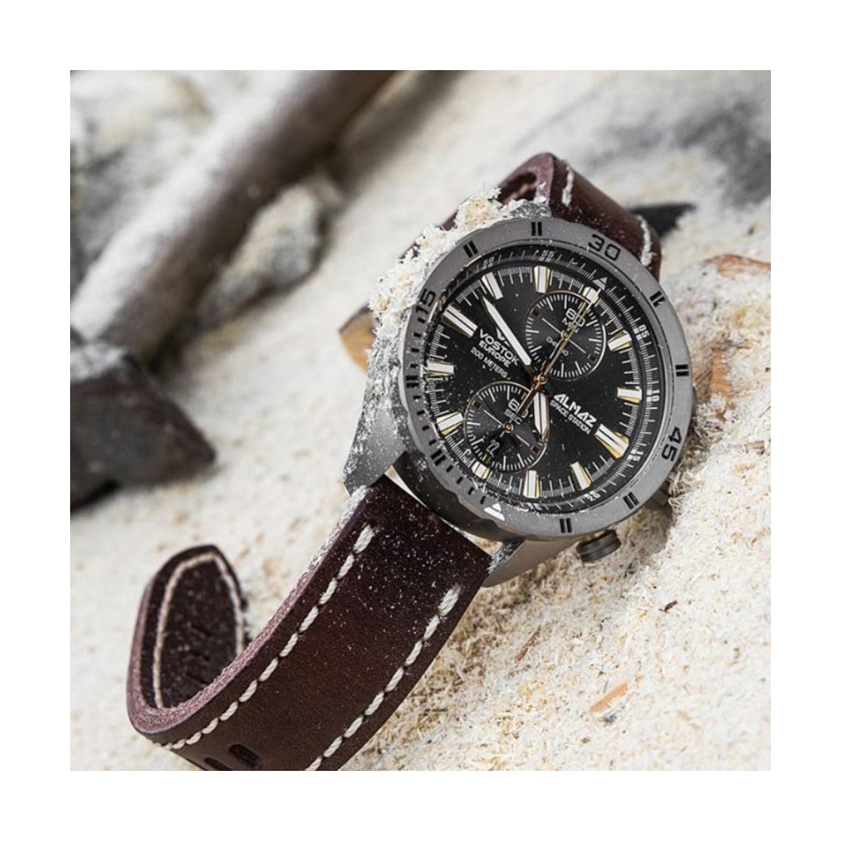 ZEGAREK VOSTOK EUROPE ALMAZ SPACE STATION CHRONO TITAN