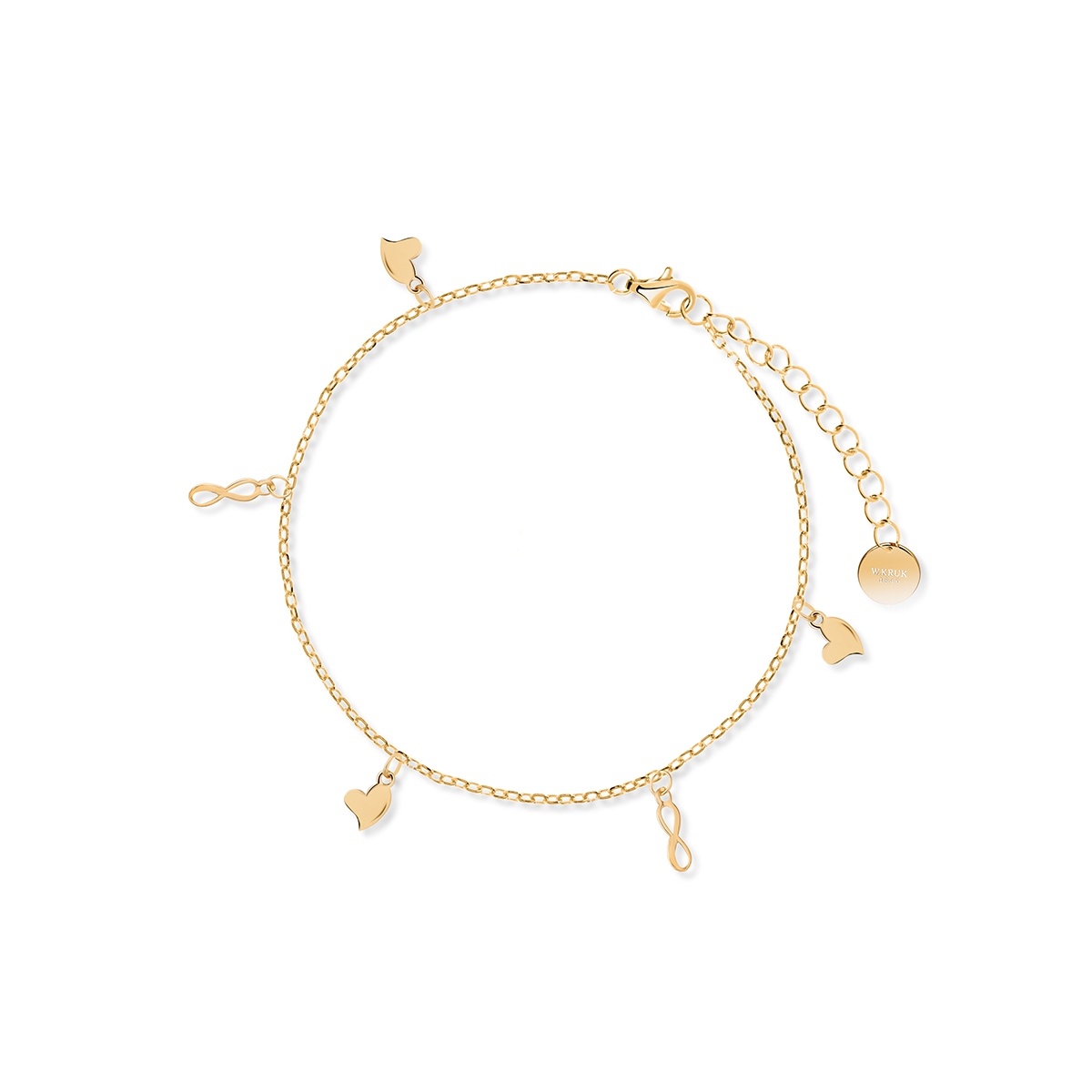 Bransoleta srebrna na nogę