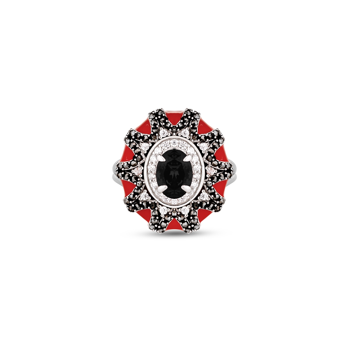 Pierścionek srebrny Retro