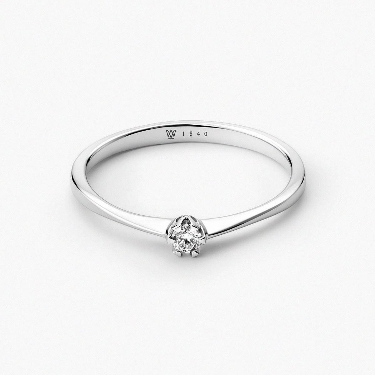 Pierścionek złoty zaręczynowy Jedyny