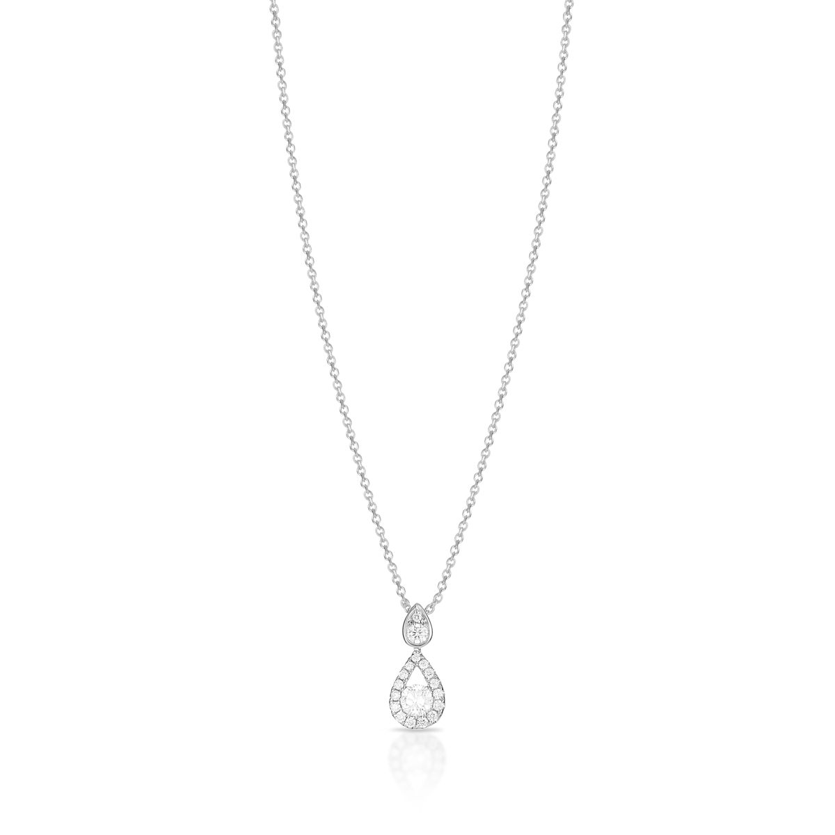 Naszyjnik białe złoto z brylantami