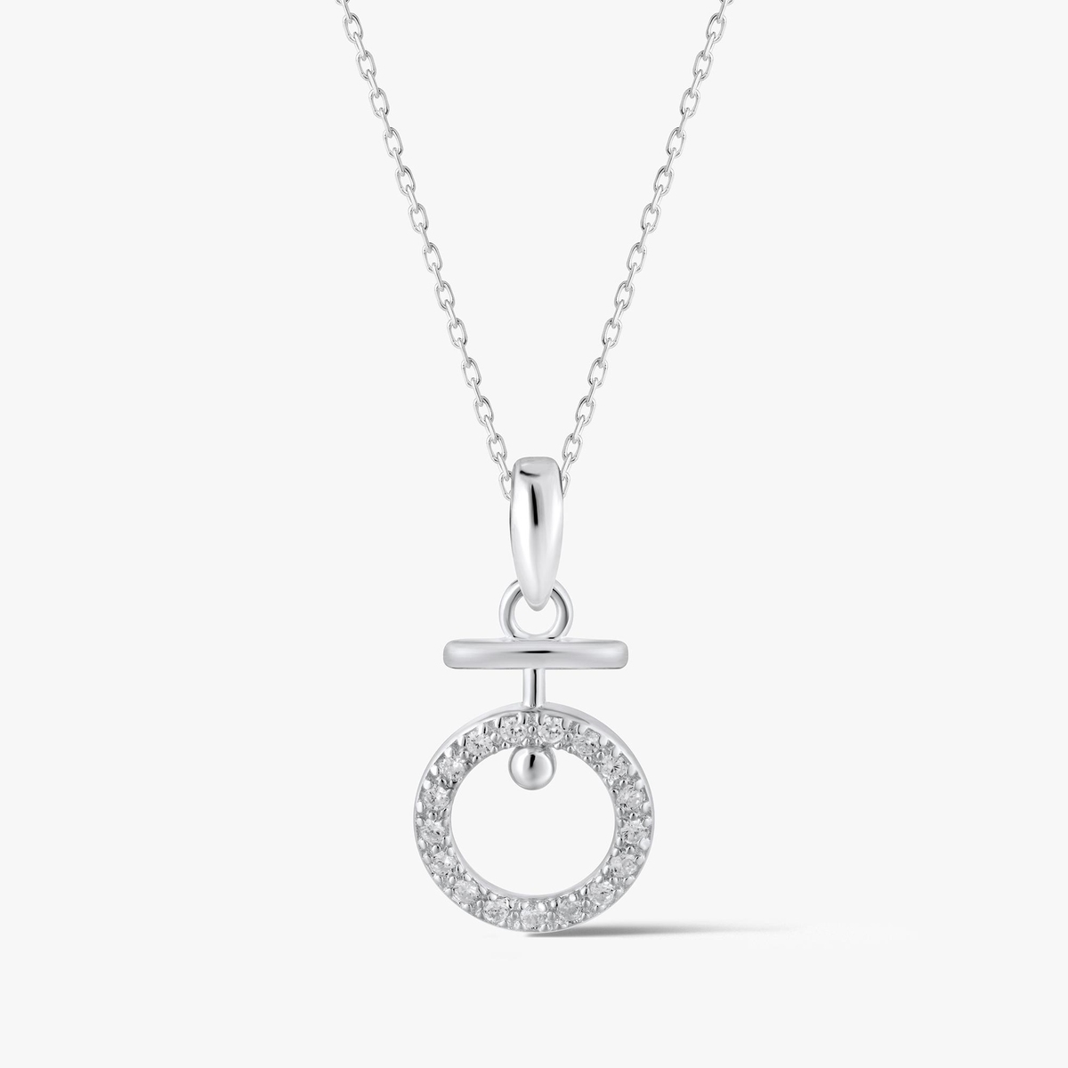 Wisiorek srebrny z cyrkoniami