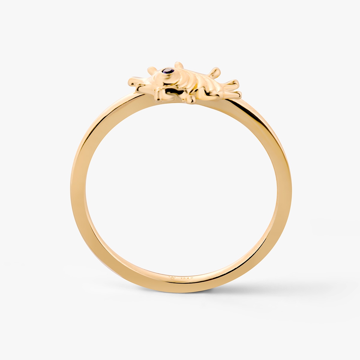 Pierścionek srebrny pozłacany