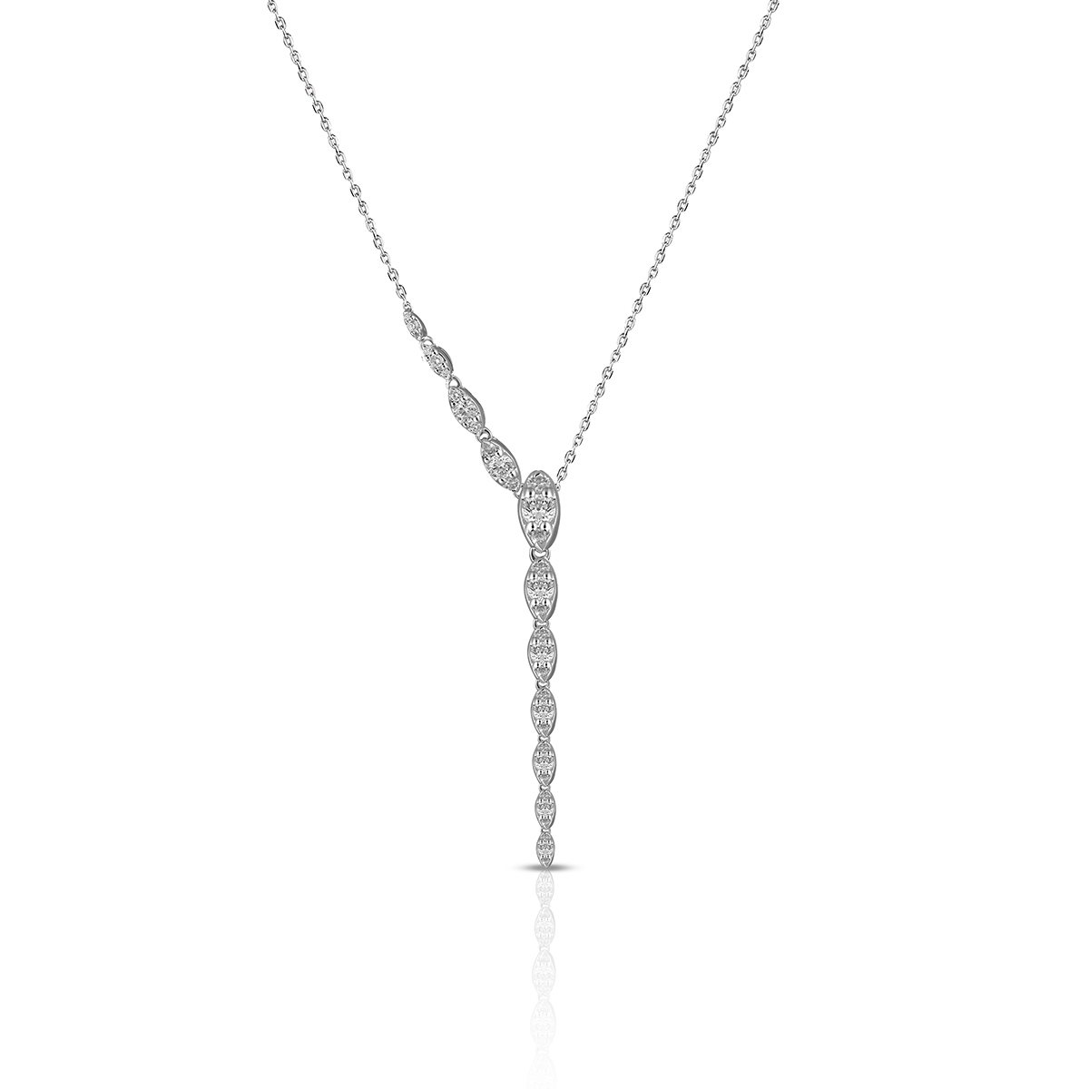Naszyjnik białe złoto z brylantami