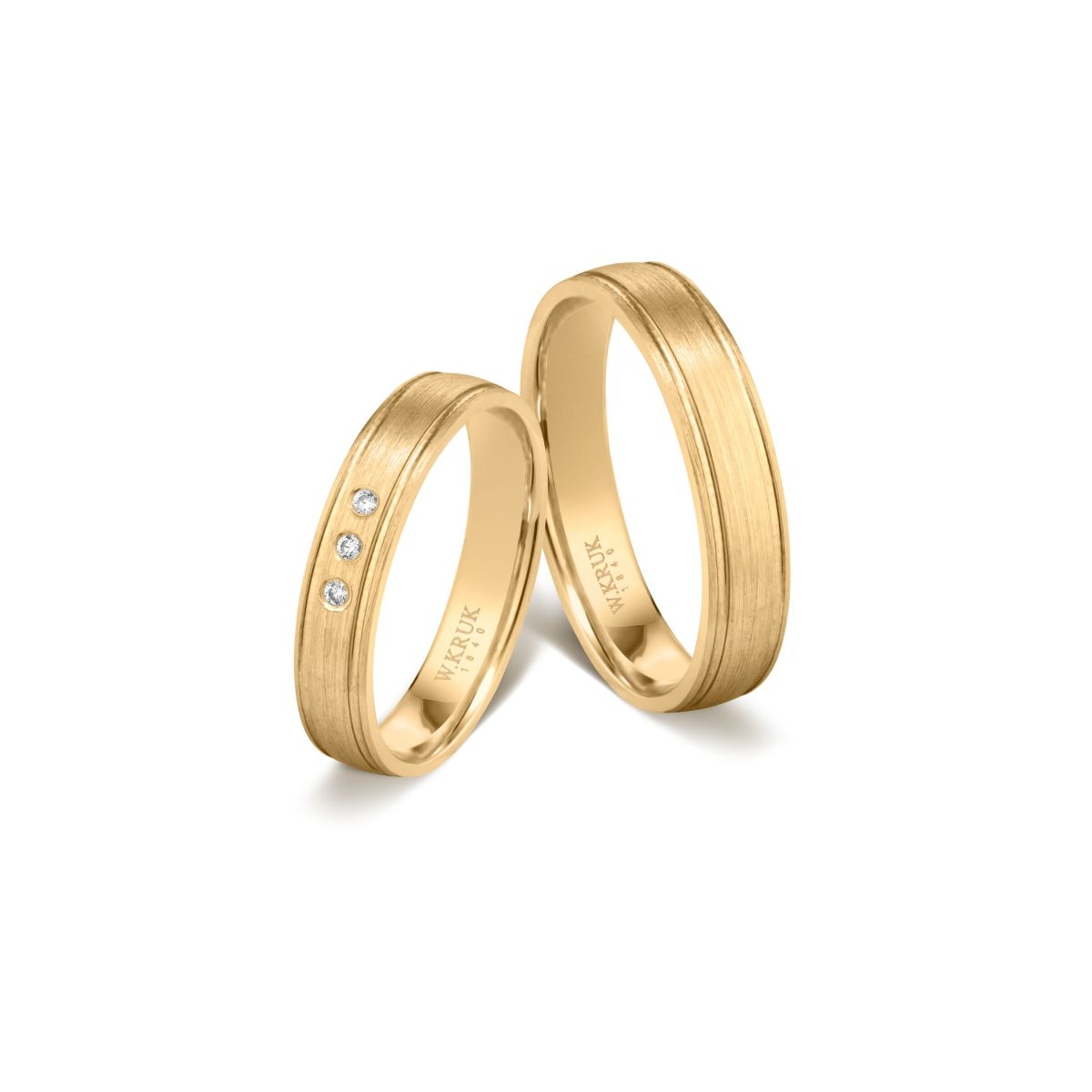 Komplet obrączek złotych ACRI