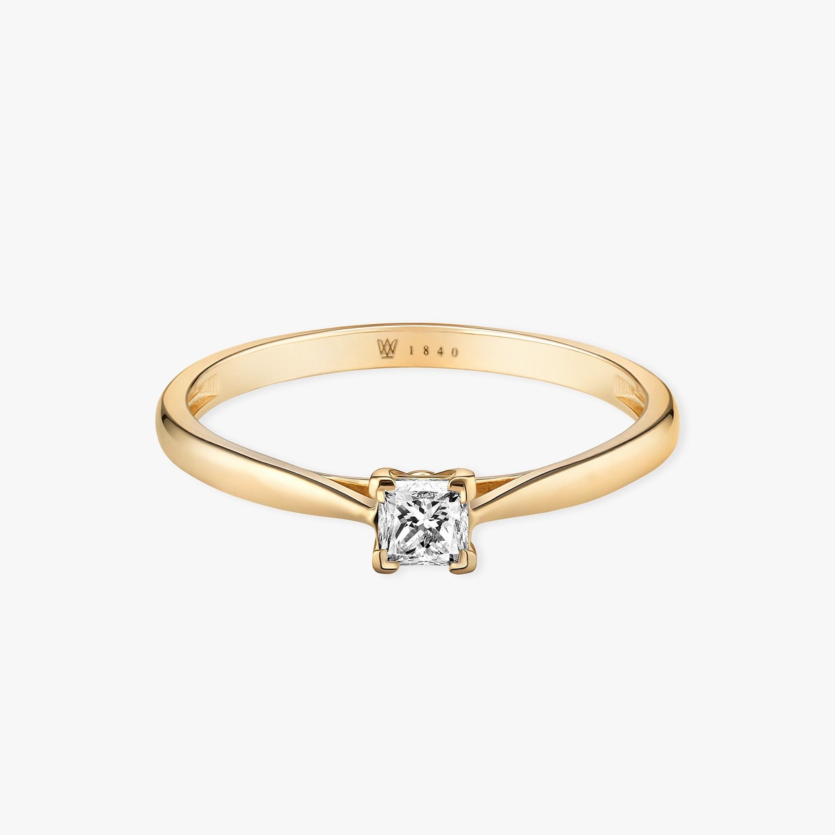 Pierścionek zaręczynowy złoty Niezwykły