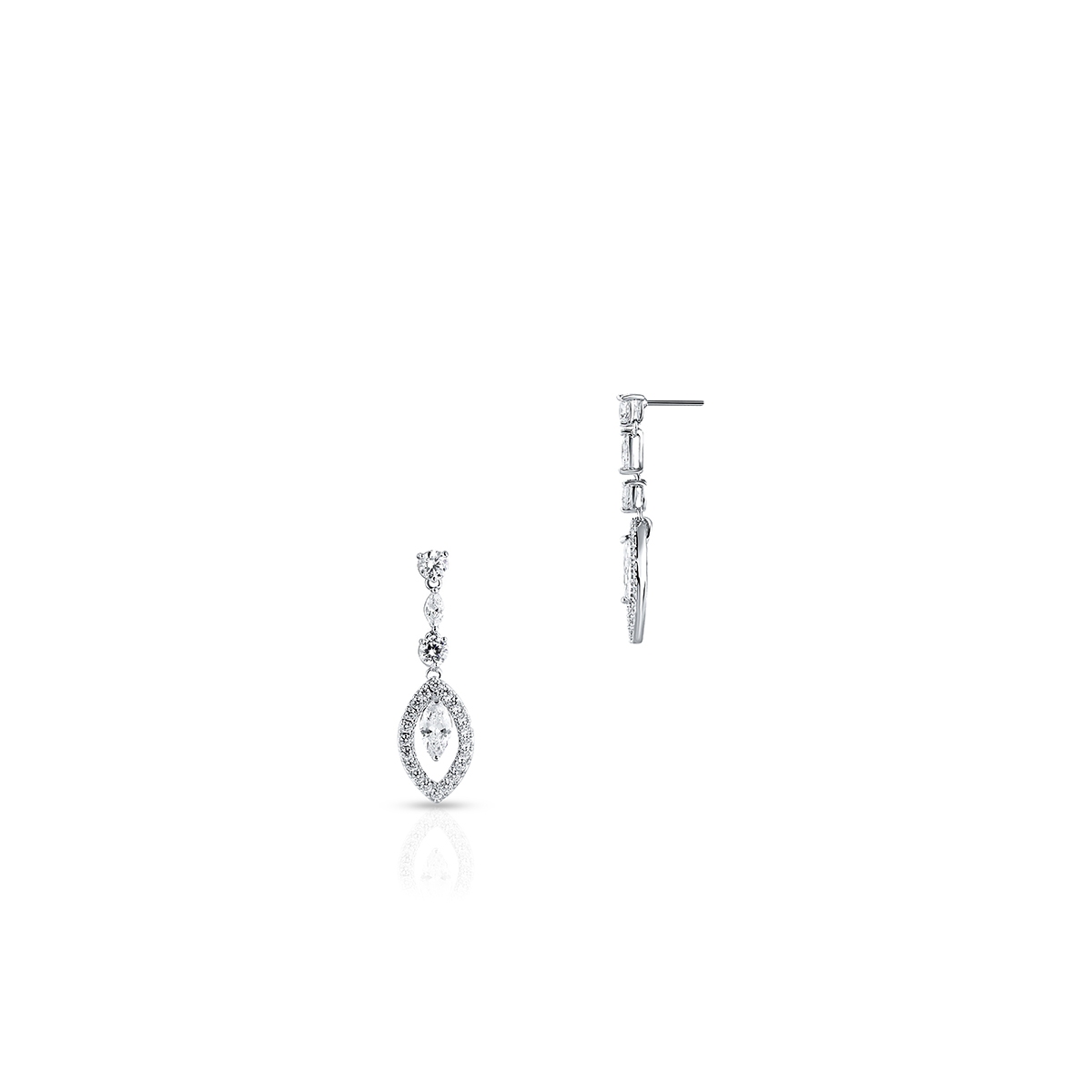 Kolczyki mosiężne z cyrkoniami