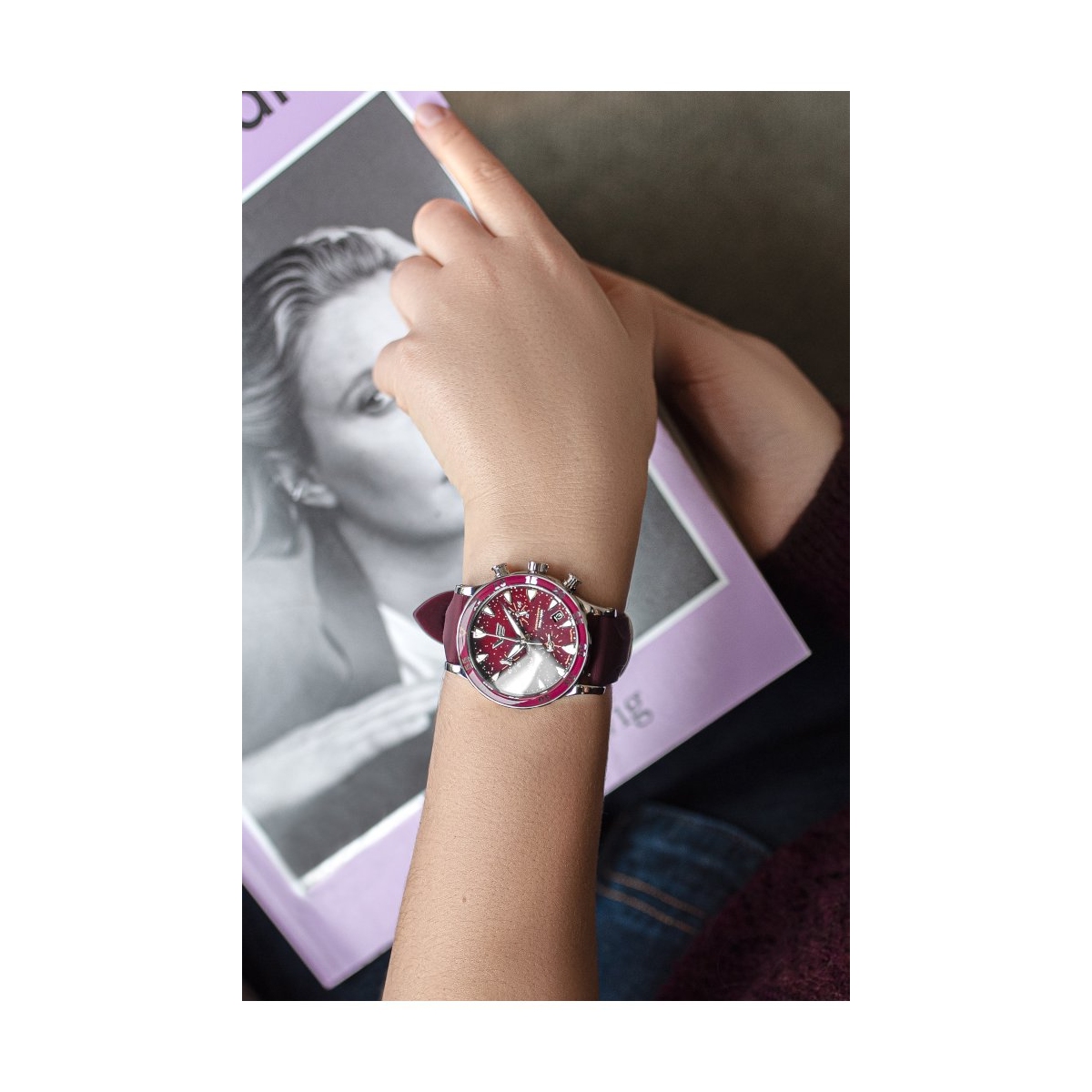 ZEGAREK VOSTOK EUROPE UNDINE CRANBERRY CHRONO