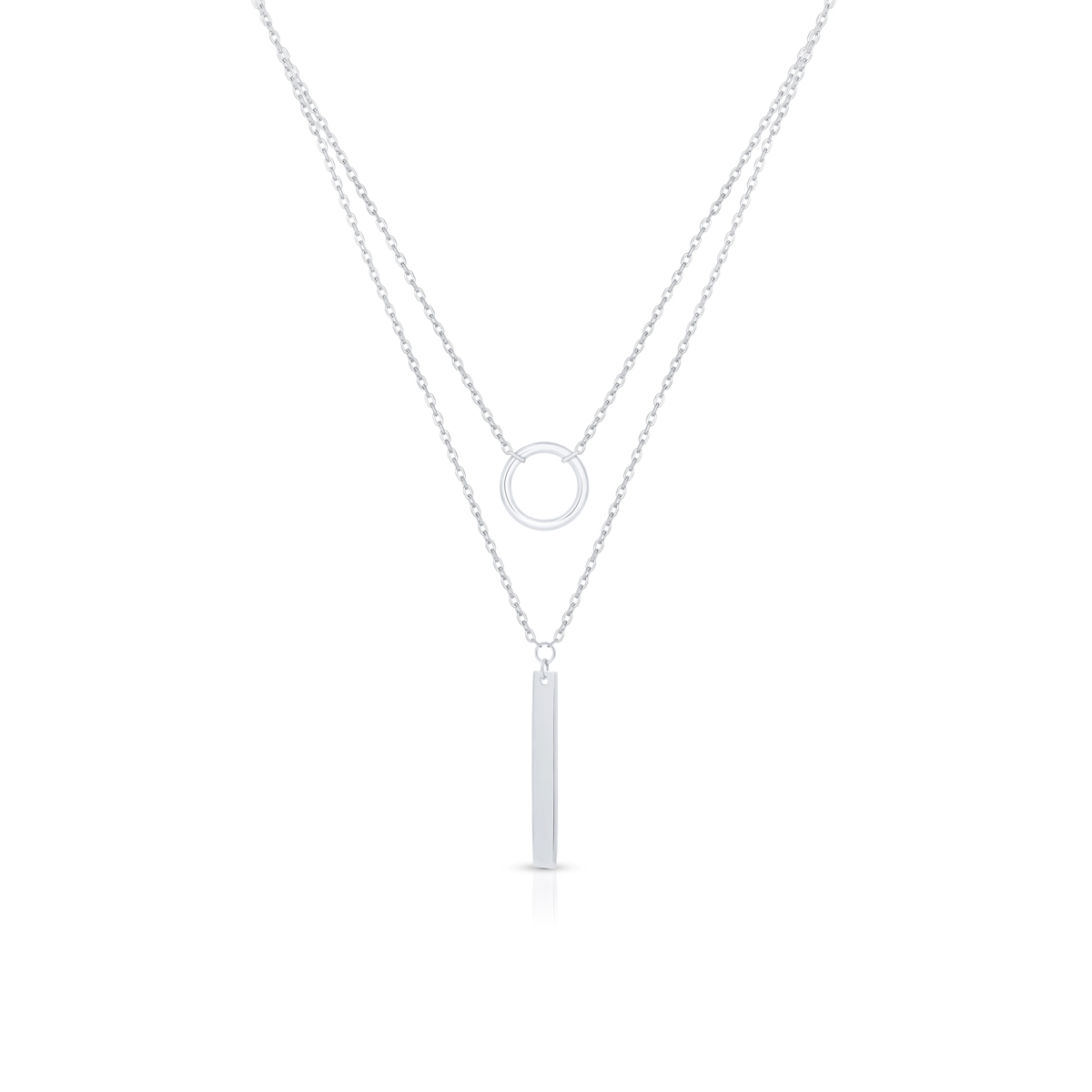 Naszyjnik srebrny kaskadowy