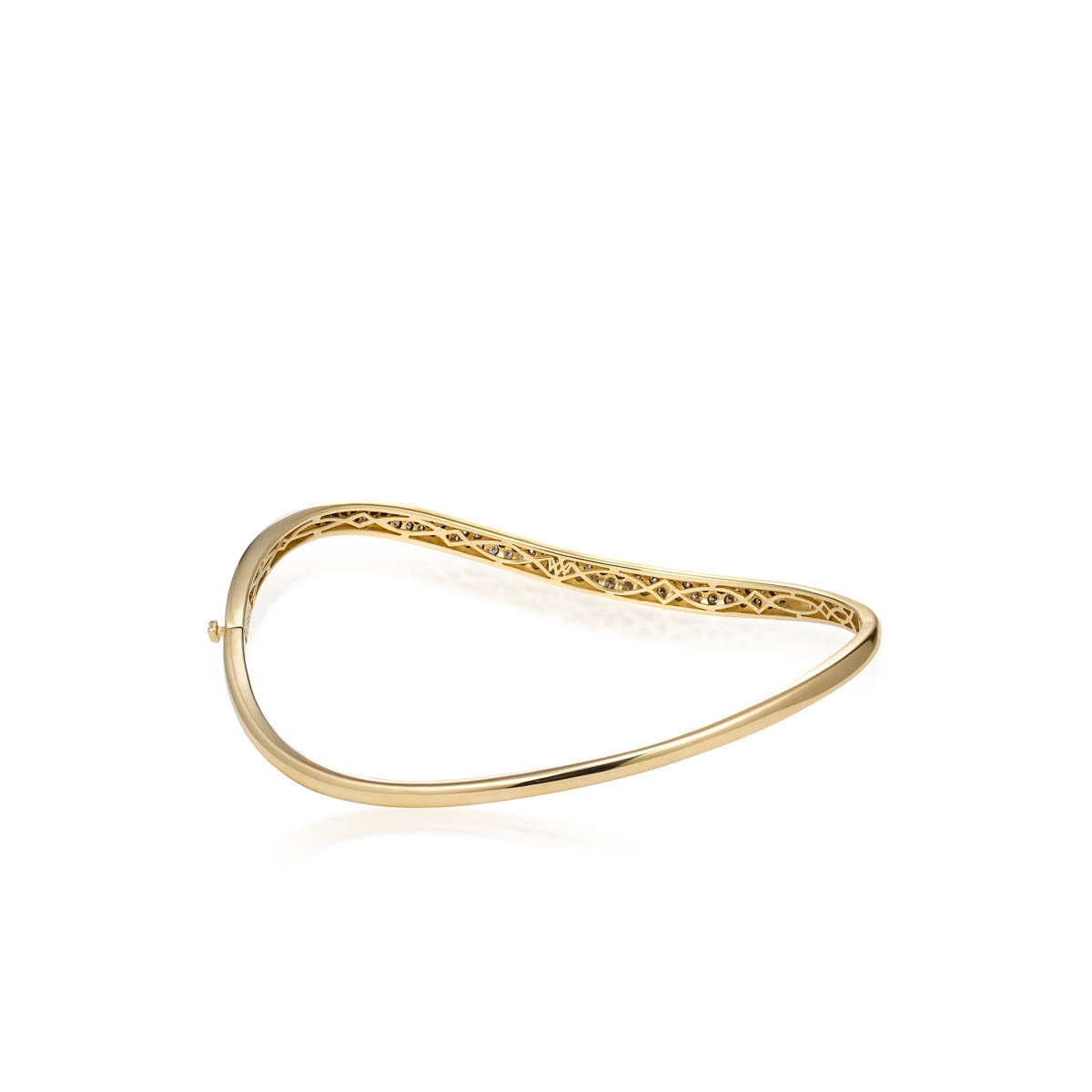 Bransoleta złota z brązowymi diamentami Karmelowa