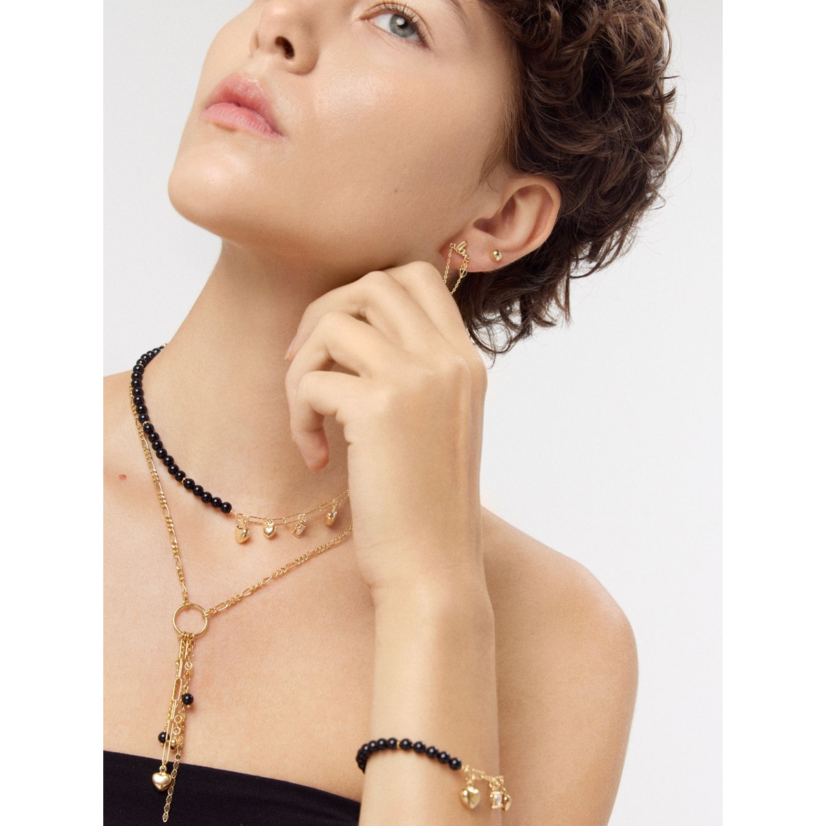 Naszyjnik srebrny pozłacany ATELIER