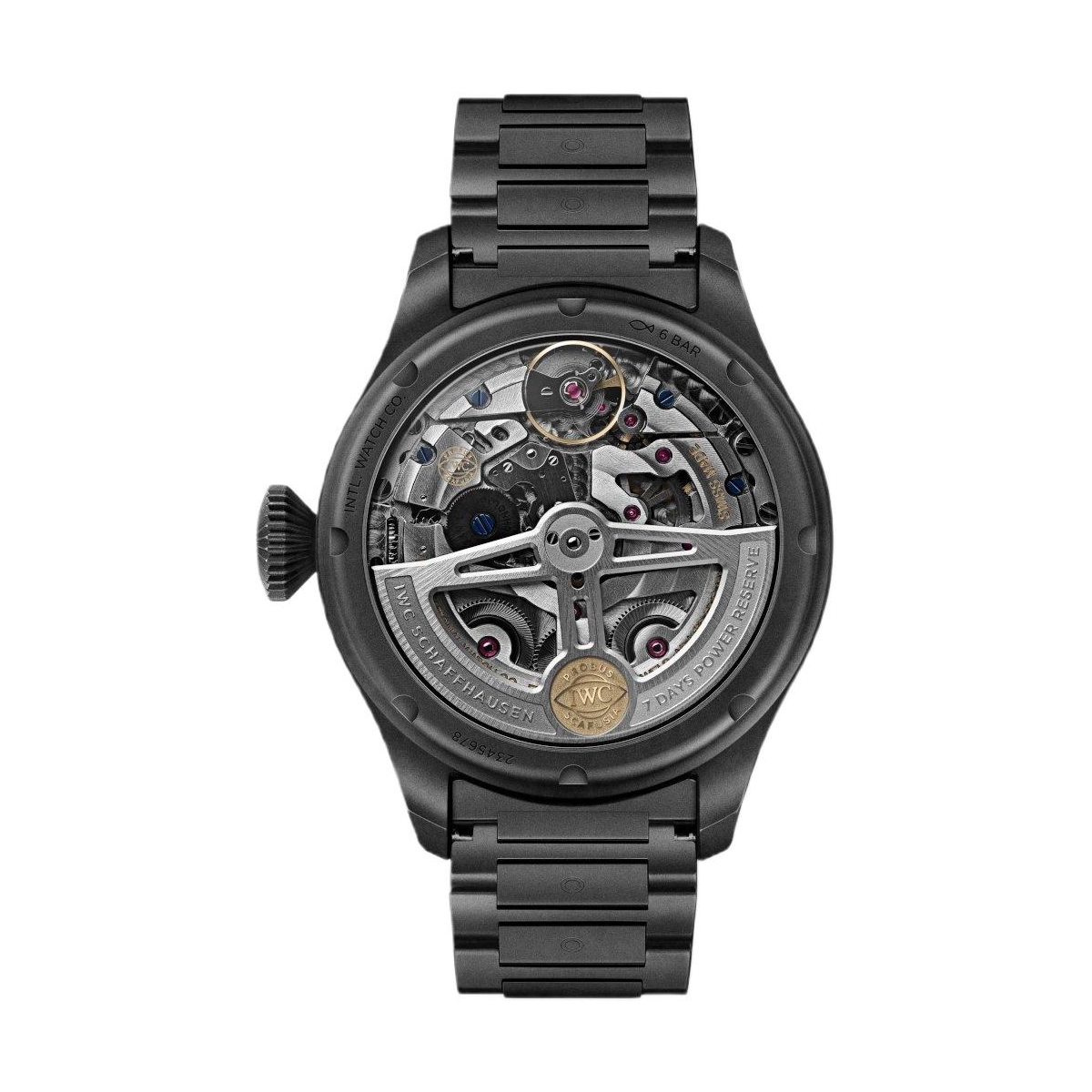 ZEGAREK IWC SCHAFFHAUSEN BIG PILOT'S PERPETUAL CALENDAR TOP GUN CERATANIUM