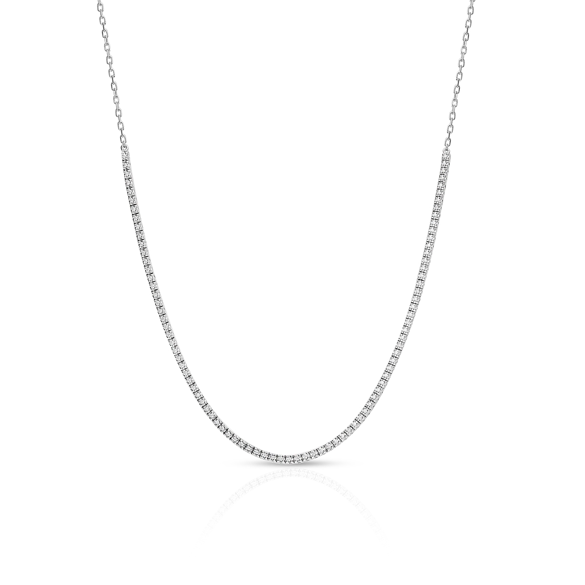 Naszyjnik białe złoto z brylantami