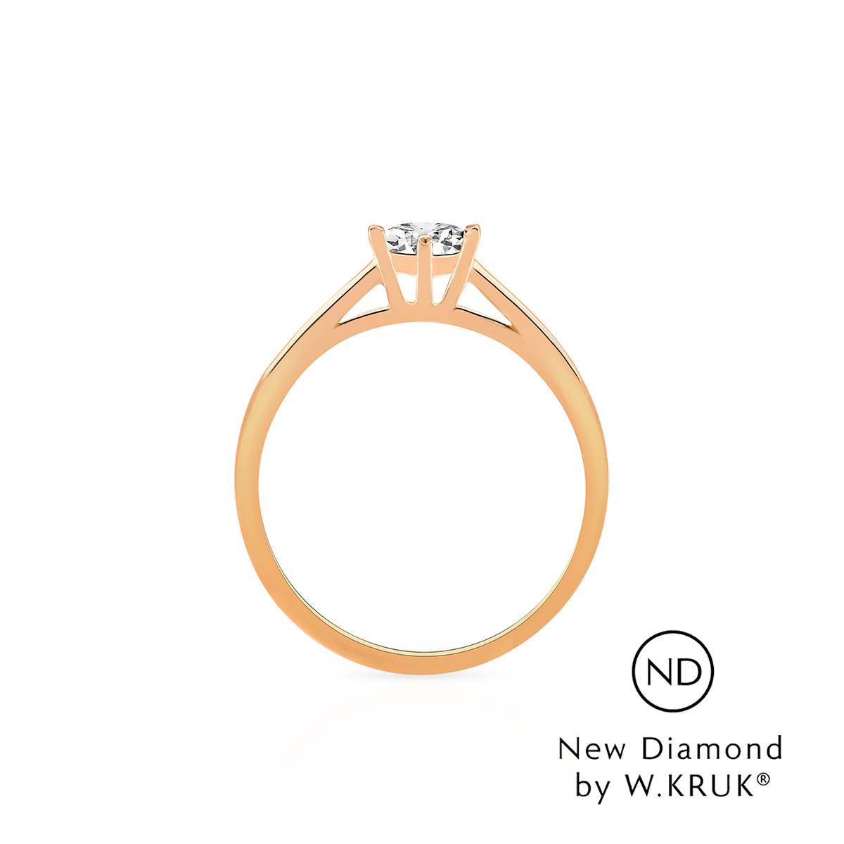 Pierścionek zaręczynowy złoty Doskonały