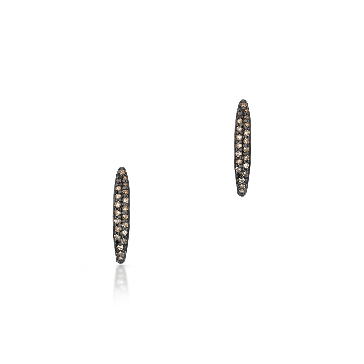 Kolczyki złote z brązowymi diamentami Karmelowa