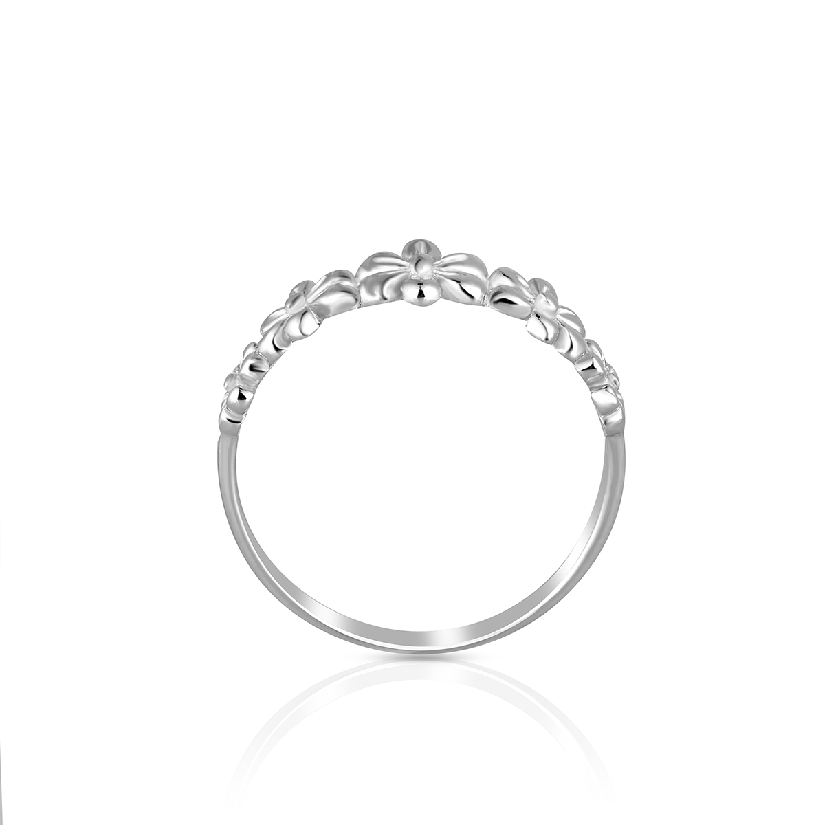 Pierścionek srebrny z motywem niezapominajki