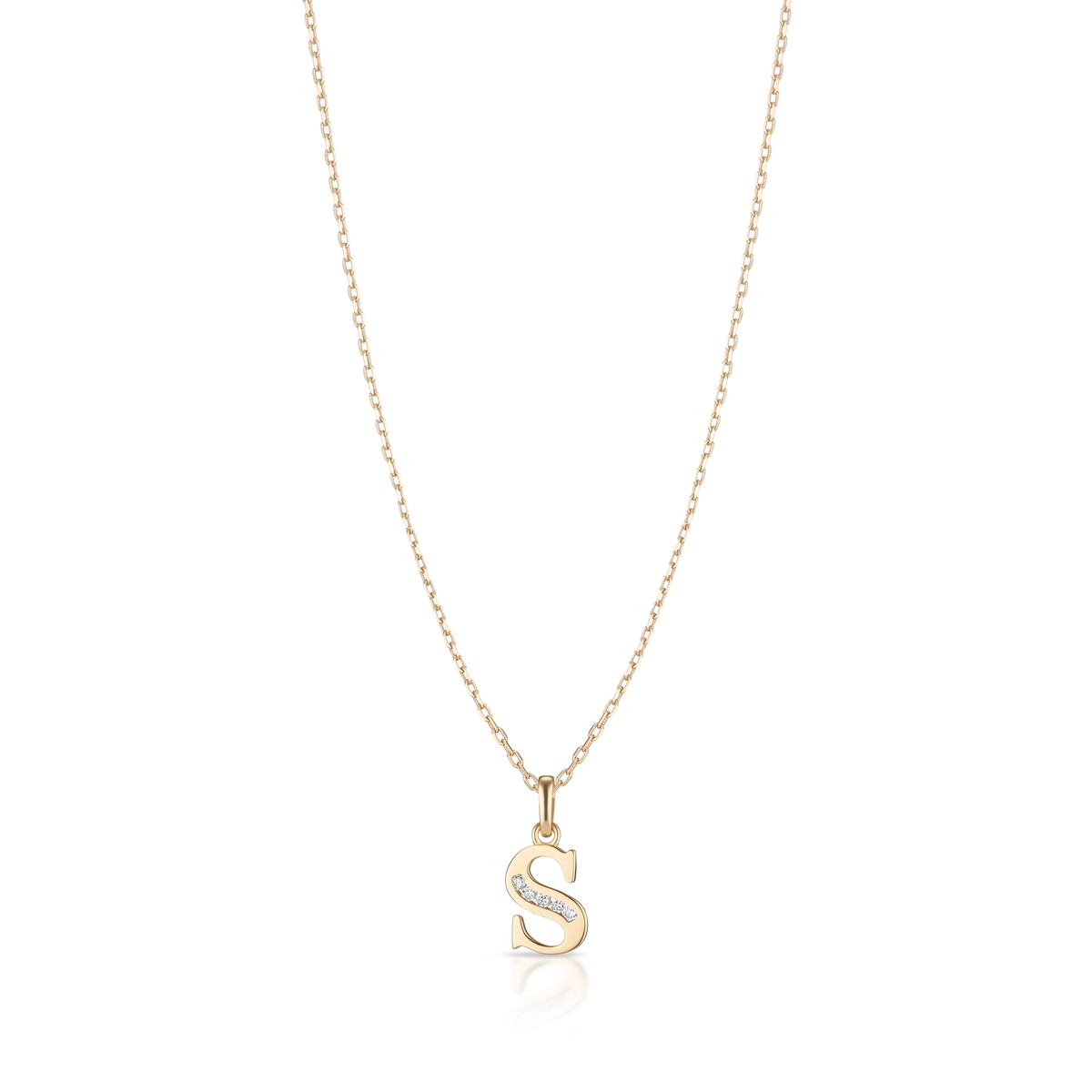 Wisiorek złoty literka S