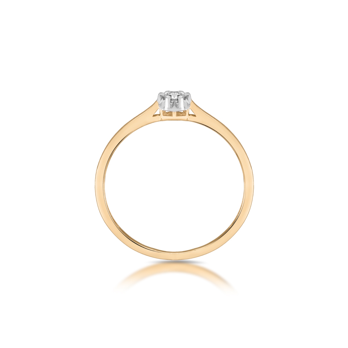 Pierścionek złoty z brylantem