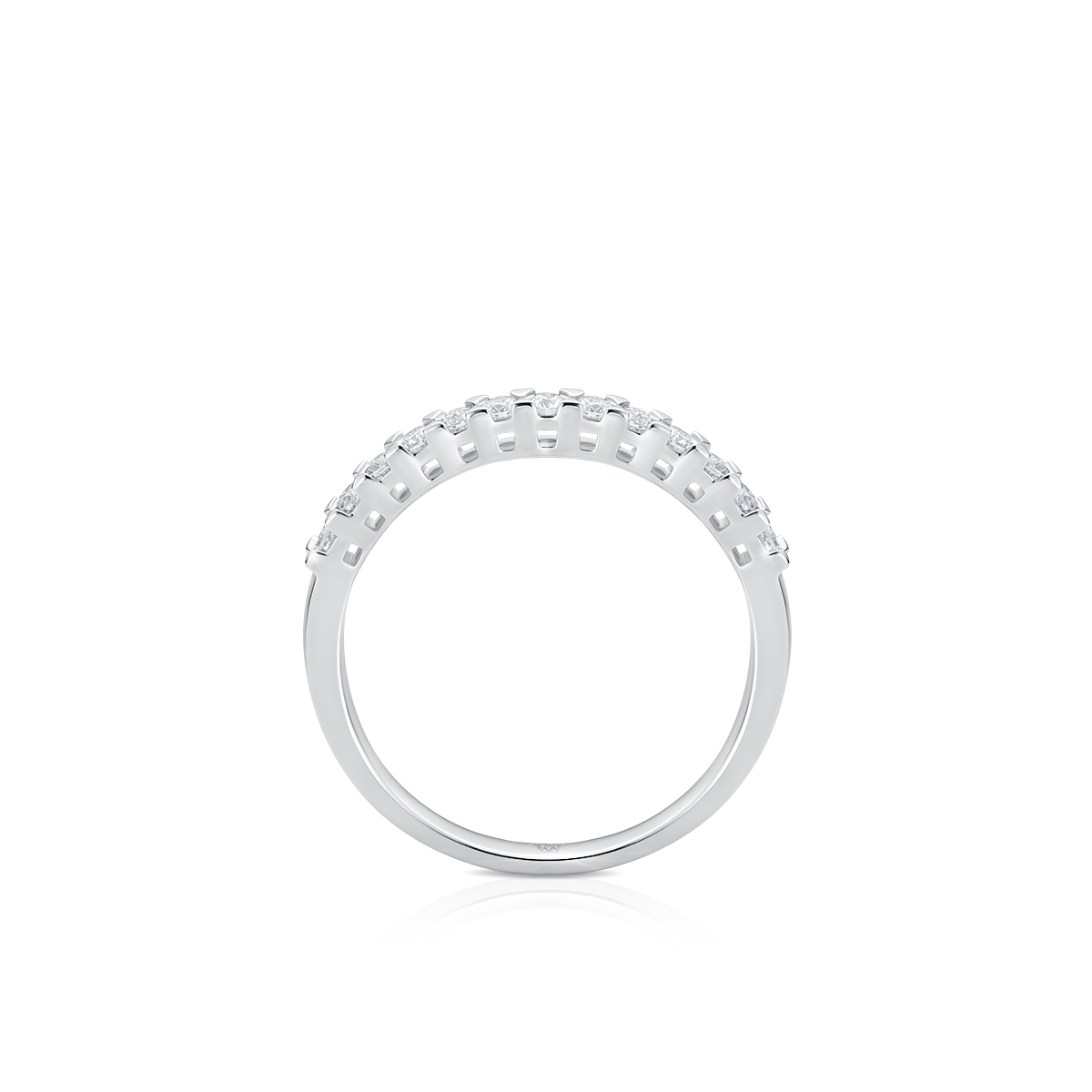 Pierścionek białe złoto z diamentami