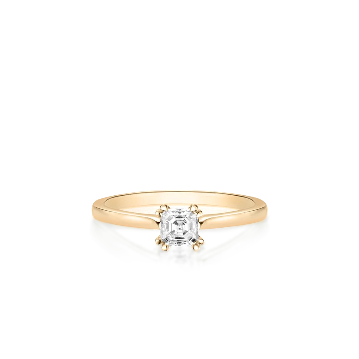 Pierścionek zaręczynowy złoty Królewski