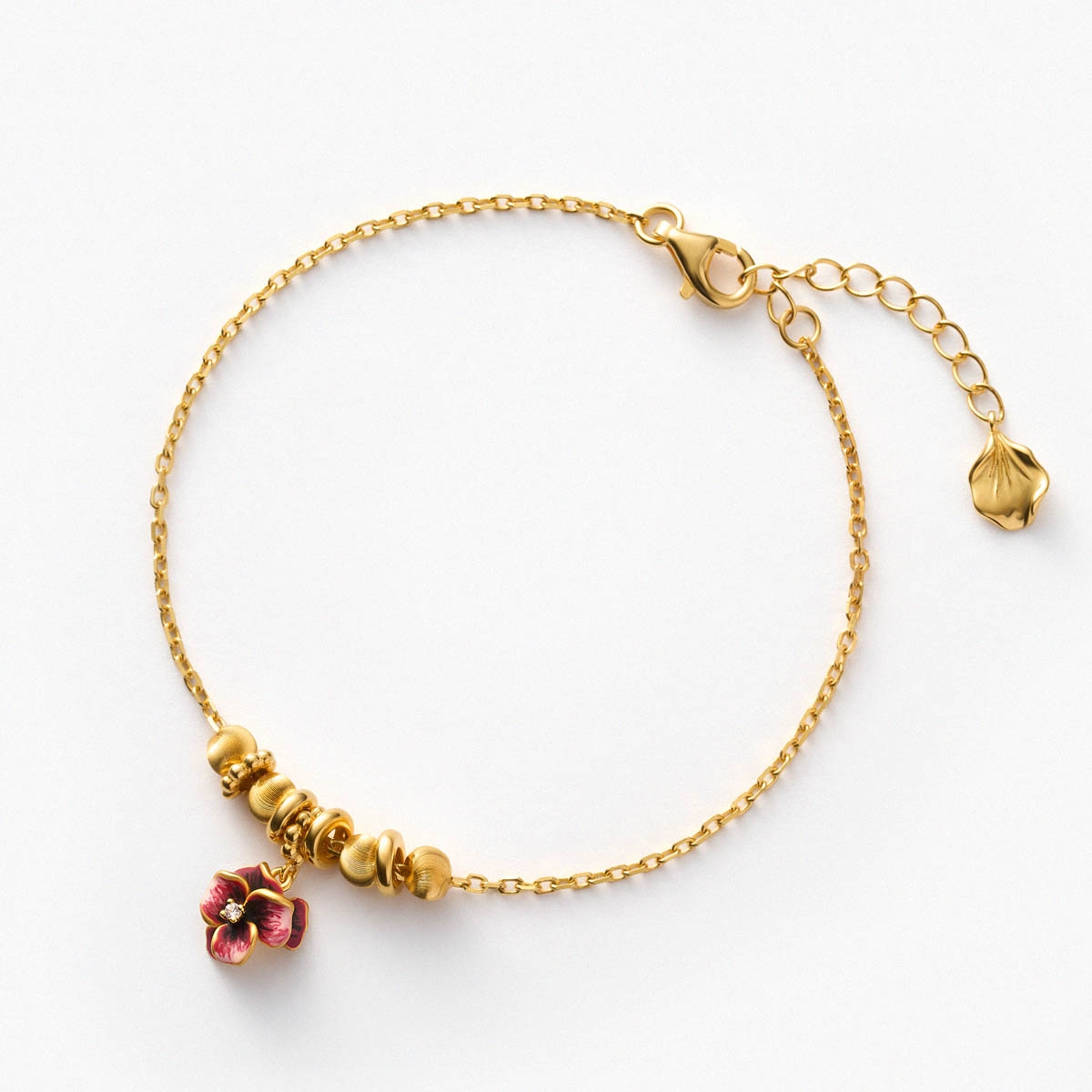 Bransoleta srebrna Kwiaty Nocy Bratki