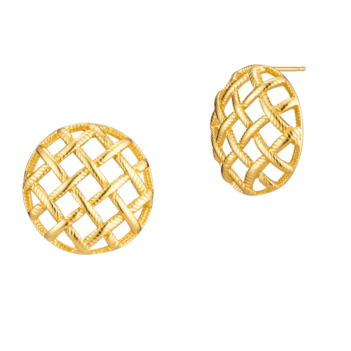 Okrągłe kolczyki ażurowe Basics