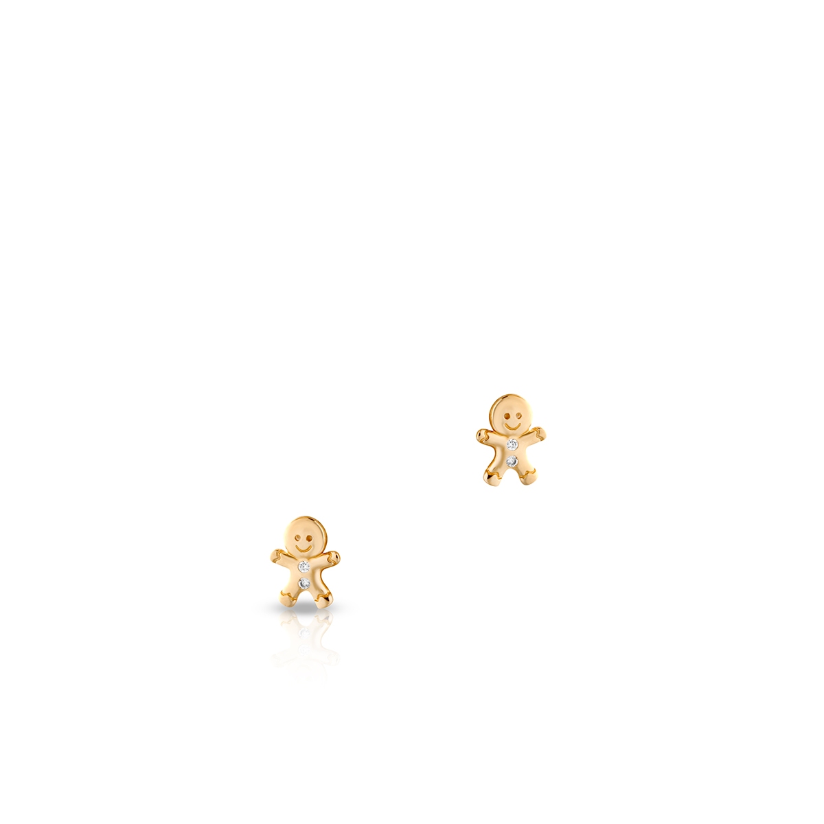 Kolczyki złote pierniczki Holy