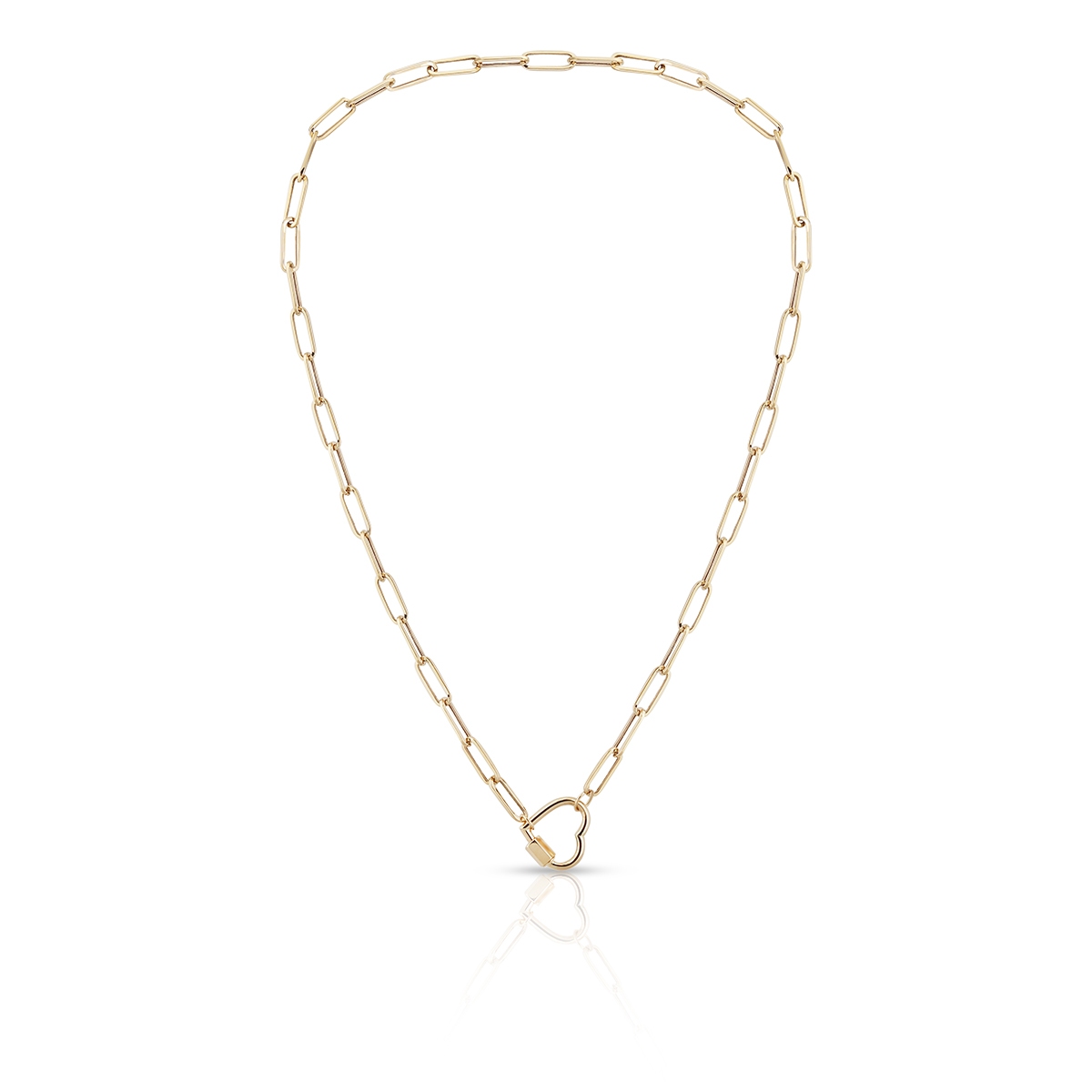 Naszyjnik złoty paper clip serce