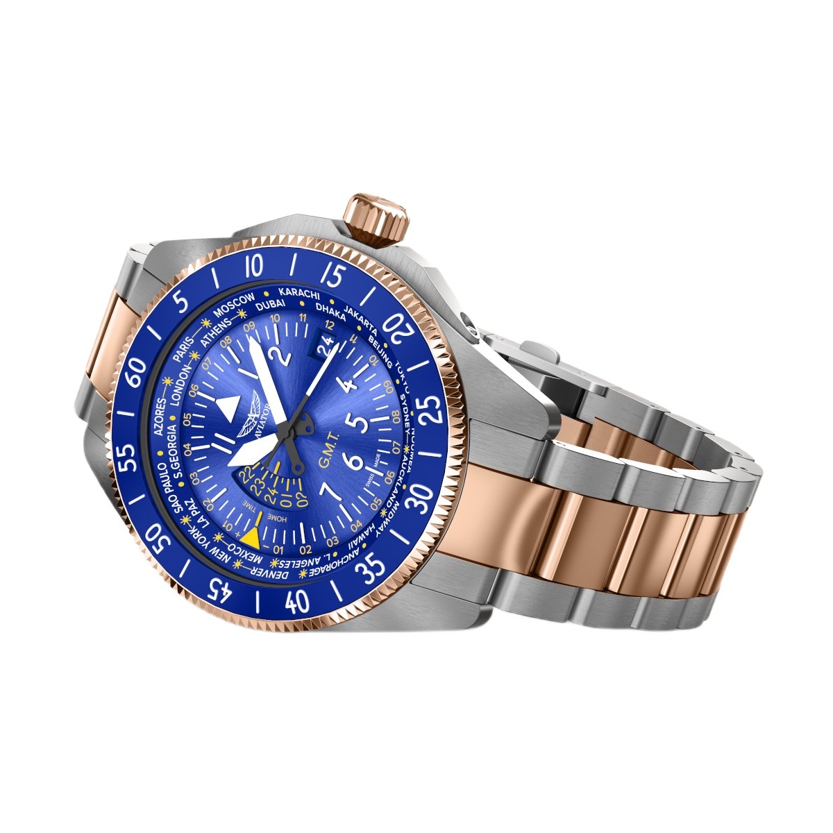 ZEGAREK AVIATOR AIRACOBRA GMT