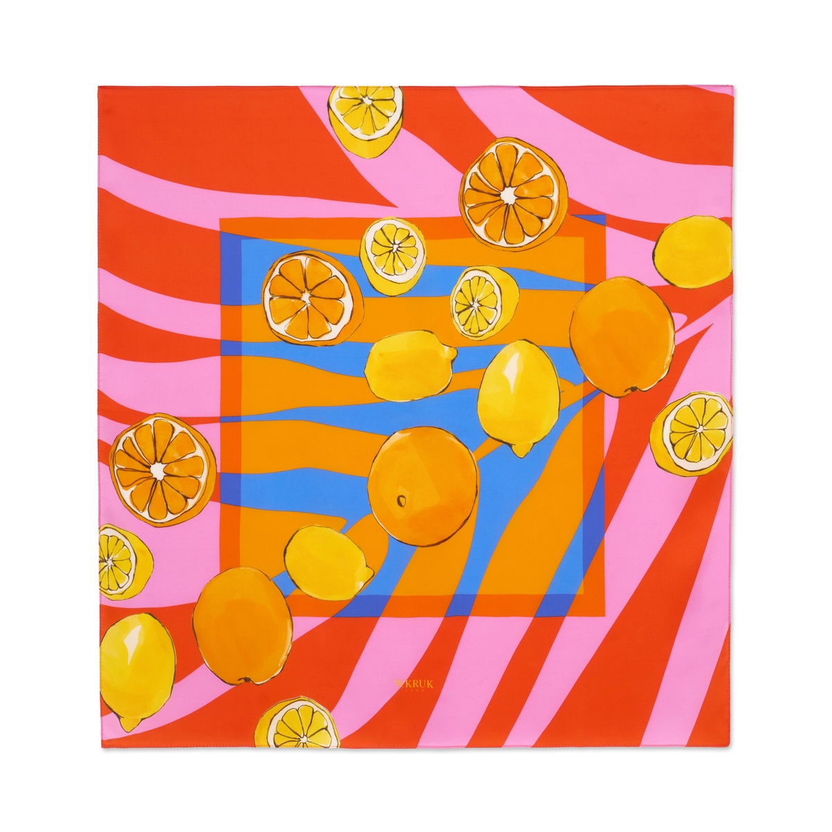 Chusta Jedwabna Kwiaty Nocy Cytrusy