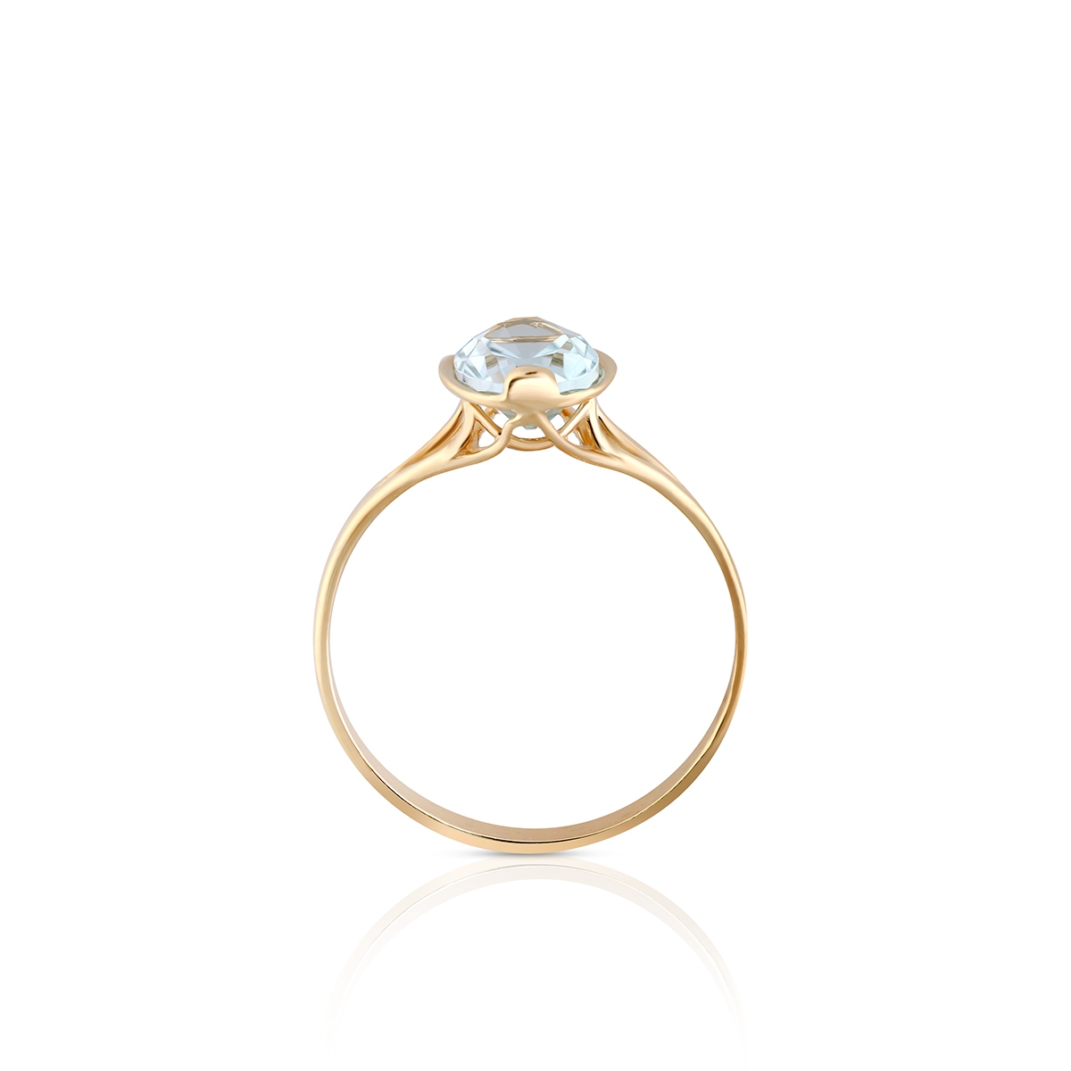 Pierścionek złoty z topazem