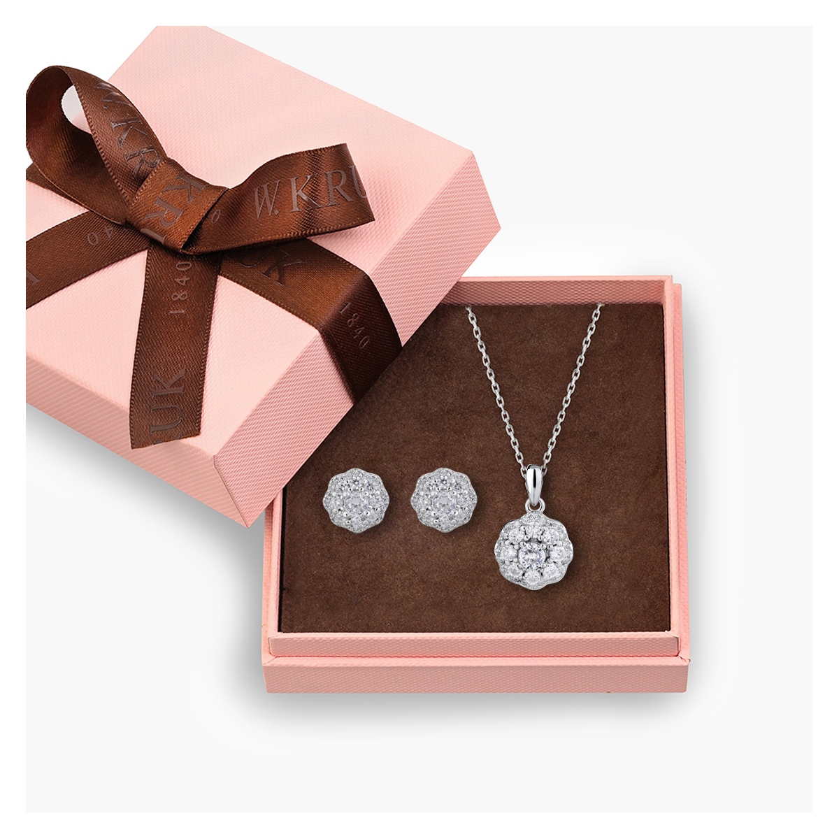 KOMPLET AŻUROWY KWIAT