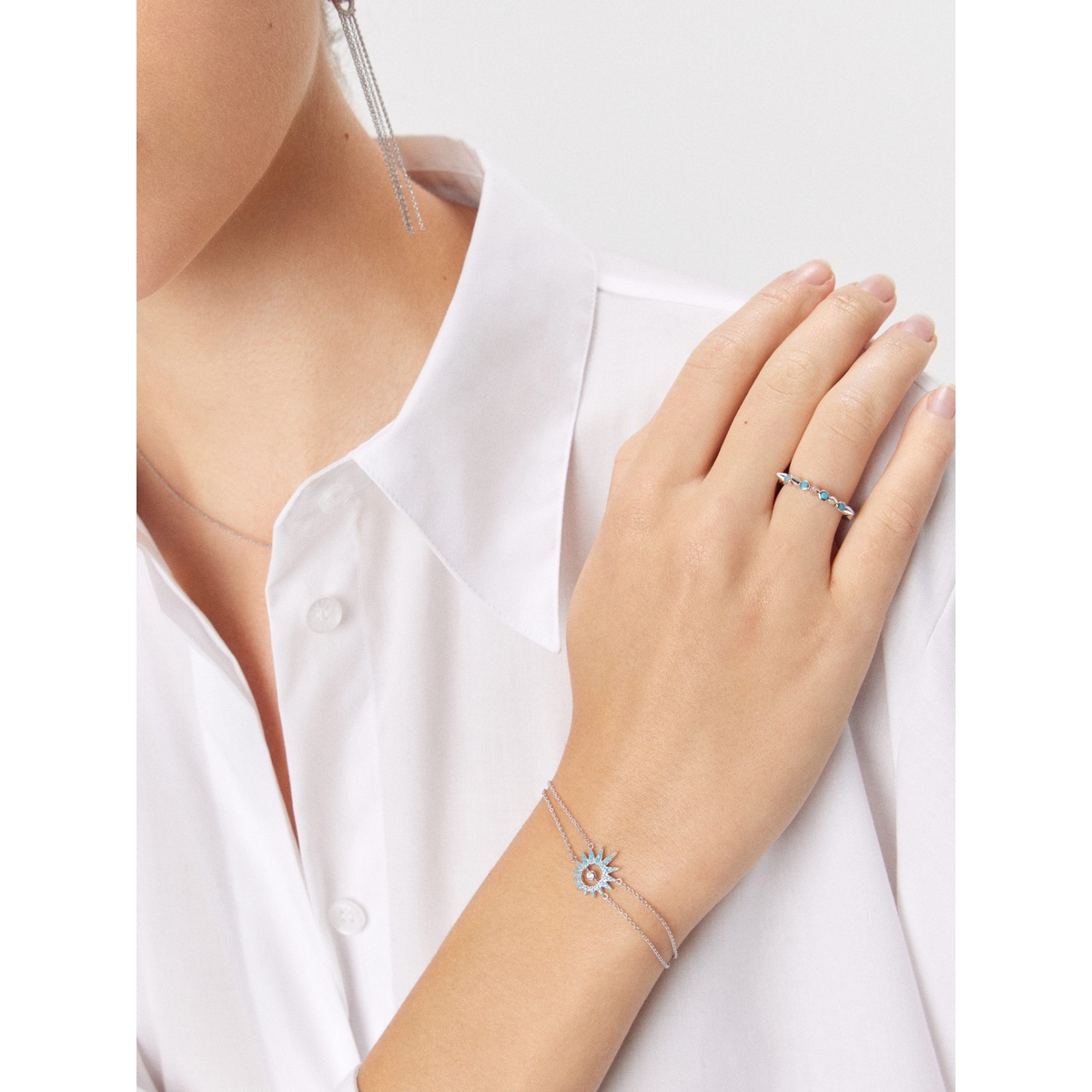 Bransoletka srebrna Laguna