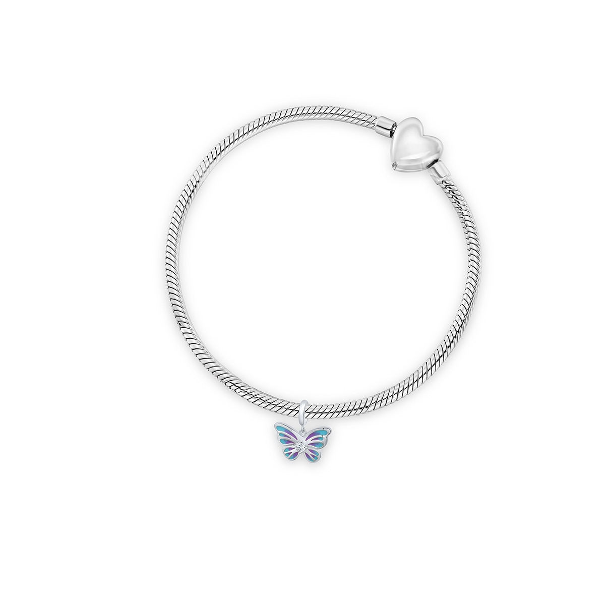 Zawieszka srebrna z emaliowanym motylem Lovely Beads