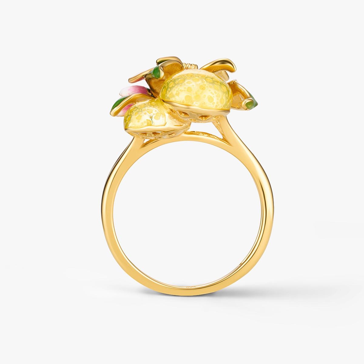 Pierścionek srebrny Kwiaty Nocy Cytrusy