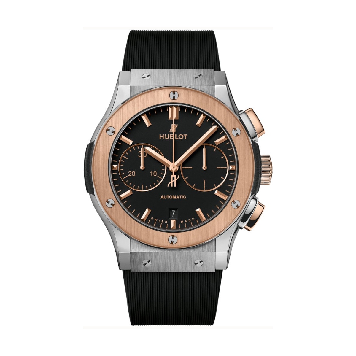 ZEGAREK HUBLOT CLASSIC FUSION CHRONOGRAPH TITANIUM KING GOLD