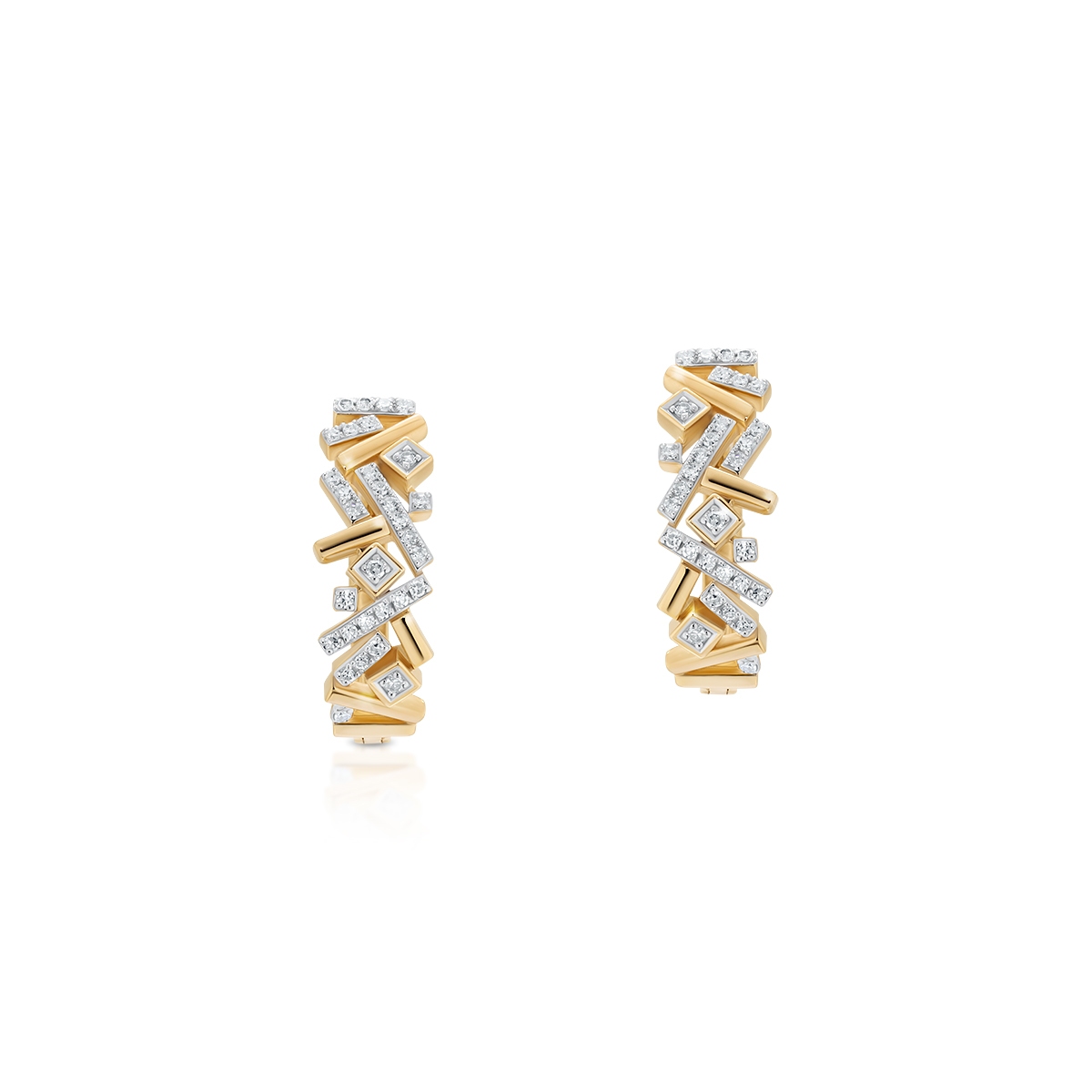 Kolczyki złote z diamentami