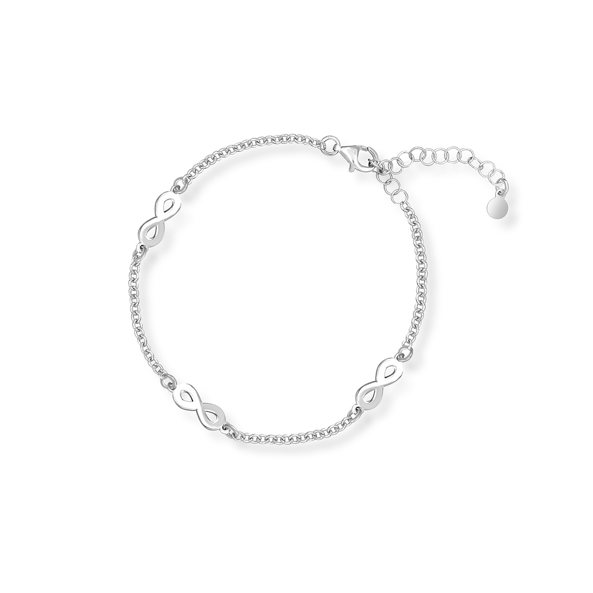 Bransoleta srebrna znak nieskończoności