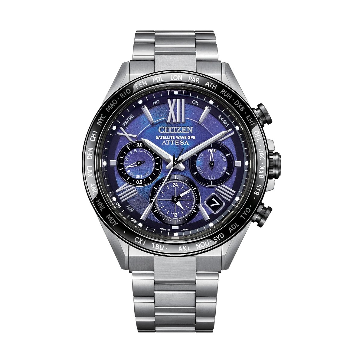 ZEGAREK CITIZEN SATELLITE WAVE GPS SUPER TITANIUM UNITE WITH BLUE LIMITED EDITION