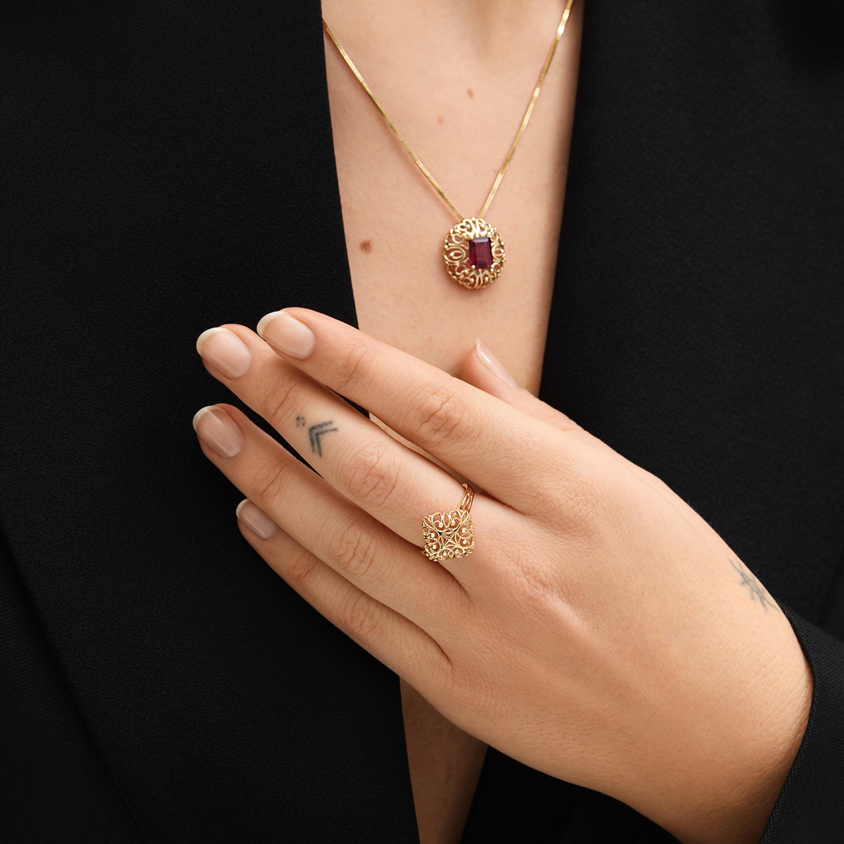 Pierścionek złoty Royal Star